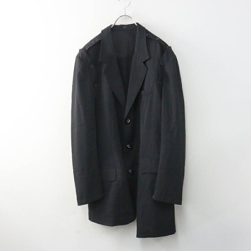 【期間限定価格】希少 2021SS Yohji Yamamoto pour homme ヨウジヤマモト プールオム 目玉ボタン付パーツボタン留めジャケット 3 黒┃//【2400015037530】【中古】｜ブランド古着 買取販売 TRESOR