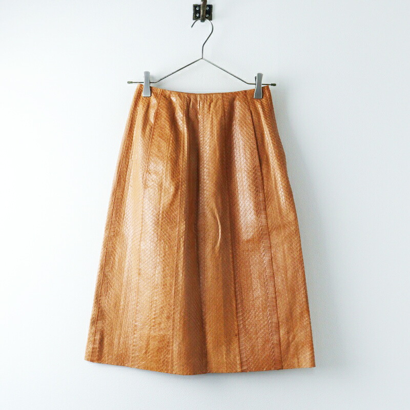 【期間限定価格】VINTAGE Made in Spain LOEWE Python Leather Skirt 38 ┃ヴィンテージ ロエベ パイソンレザータイトスカート【2400015060118】【中古】｜ブランド古着 買取販売 TRESOR
