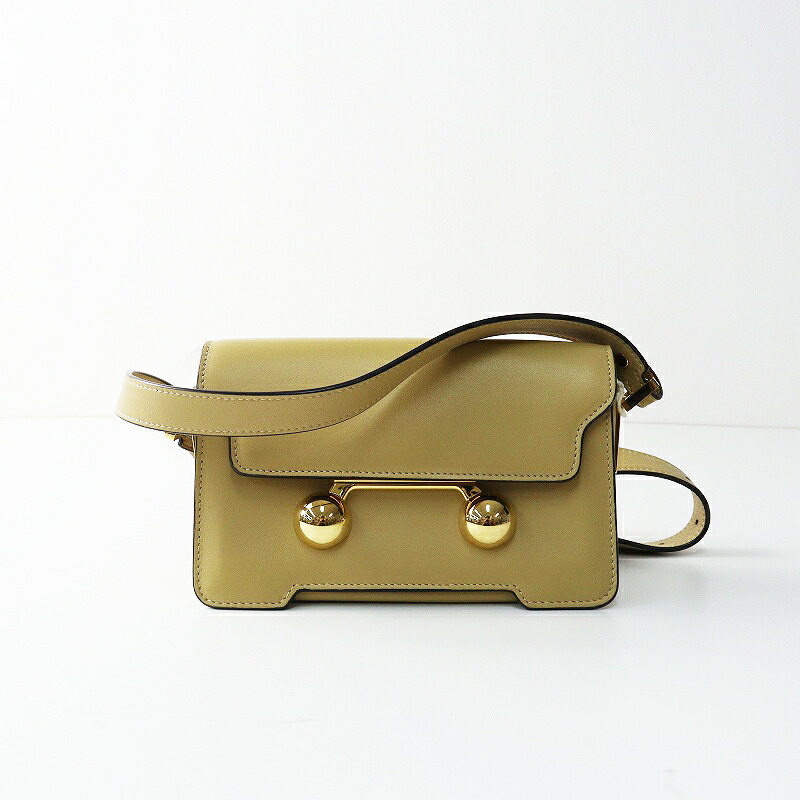 【期間限定価格】サンプル品 マルニ MARNI TRUNKAROO トランカロー レザー ミニショルダーバッグ ベージュ┃//スモール ポシェット【2400015074023】【中古】｜ブランド古着 買取販売 TRESOR