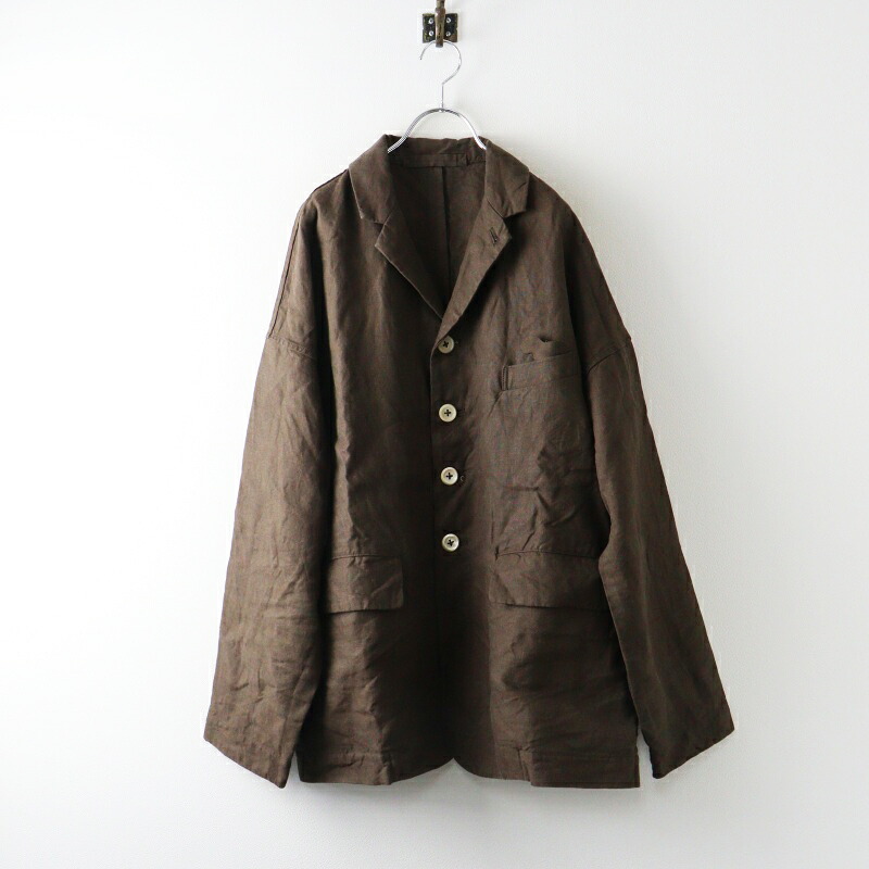 【期間限定価格】美品 タグ付き 定価10万 2026SS フォーティファイブアール 45R リネンクロスの908馬ジャケット 3|ブラウン 羽織り【2400015069500】【中古】|ブランド古着 買取販売 TRESOR