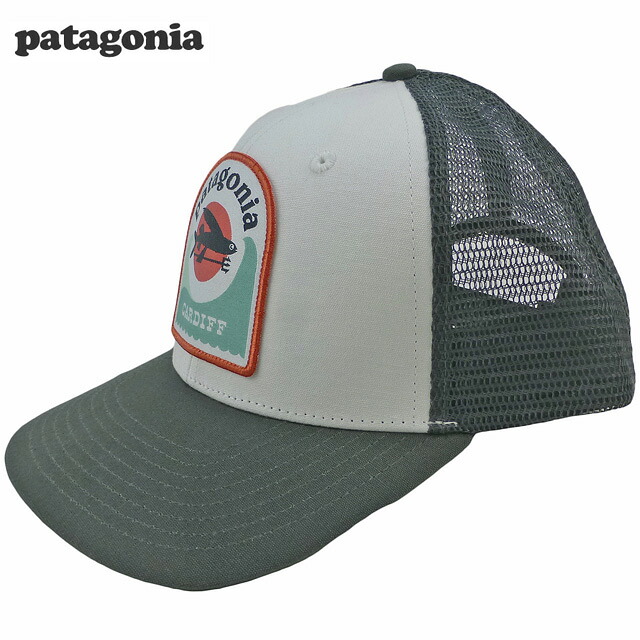 Patagonia Shop Patch Trucker Hat Cardiff パタゴニア ハットパッチ キャップ トラッカー スナップバック ジェフ・マクフェトリッジ 白 グレー カーディフ限定｜Trick or Treat