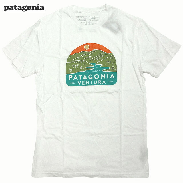 Patagonia River Mouth Organic Tee Ventura ティーシャツ 半袖 リバー二十日鼠 オーガニックコットン 白 ベンチュラ制限事項/パタゴニア【ゆうパケット相応う】 Tシャツ・カットソー-トップス-メンズファッション