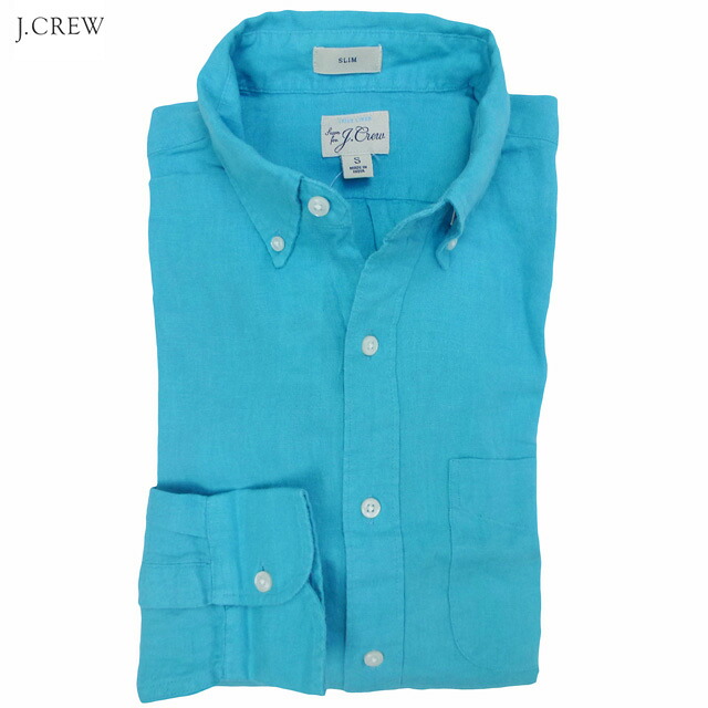 J.Crew Slim Baird McNutt Irish Linen Shirt ジェイクルー ベアードマクナット スリムフィット リネンシャツ アイリッシュリネン エメラルドブルー Deep Aqua｜Trick or Treat