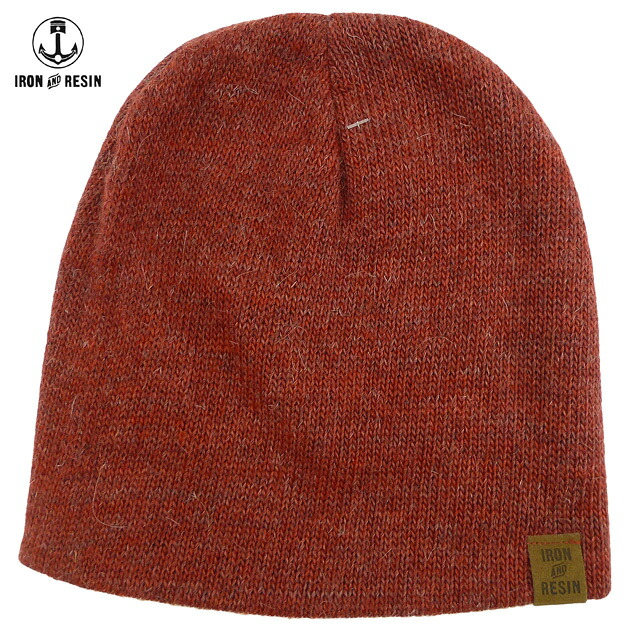 Iron and Resin Vincent Beanie モヘア混 ビーニー ニットキャップ 赤/アイアン＆レジン【ゆうパケット対応】