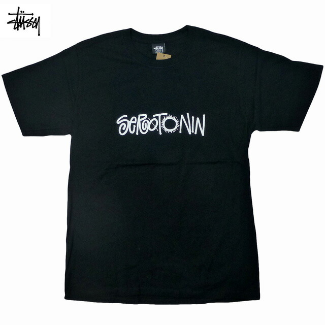 Stussy Serotonin Tee ステューシー ショーンフォント 棚卸し資産ロゴタイプ セロトニン ティーシャツ 半袖 表どおり 滑る 御居処跳ねる Navy 紺【ゆうパケット相応う】