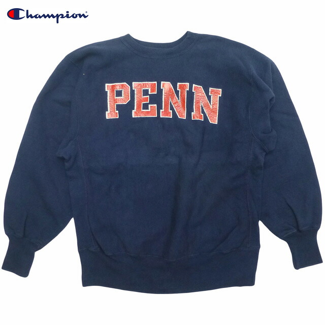 Used USA製 90’s Champion PENN Reverse Weave Sweat Shirts チャンピオン ペンシルベニア大学 リバースウィーブ 紺 90年代 Made in USA L スウェット 古着【中古 古着】