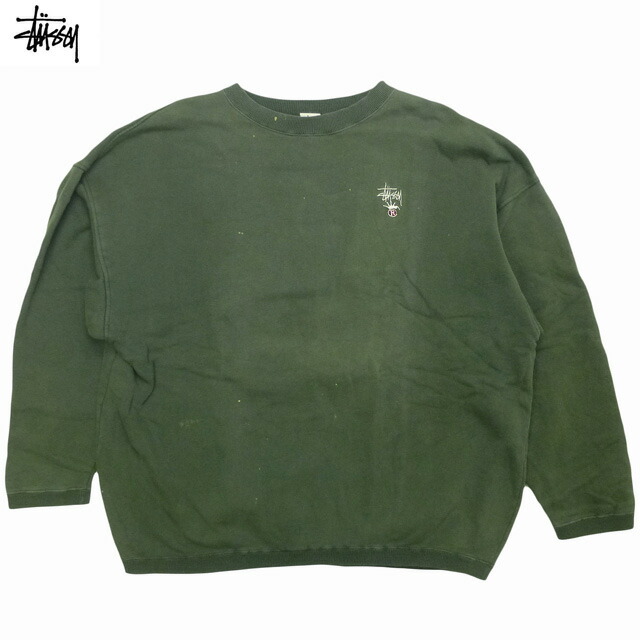 【90s】OLD STUSSY スウェット ワンポイント フェード 前V 90s】OLD STUSSY スウェット ワンポイント フェード 前V