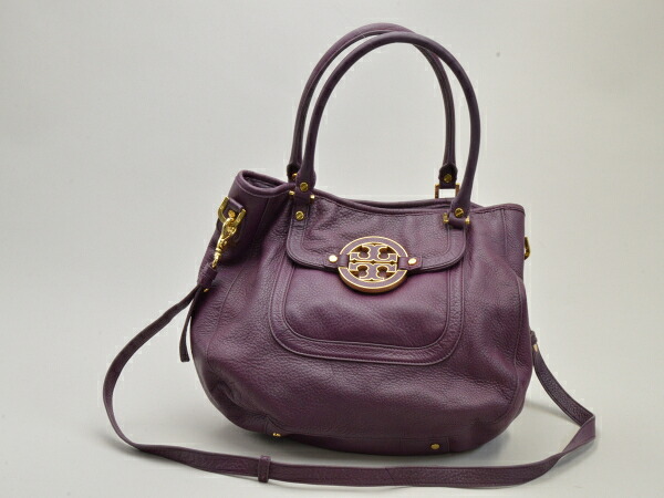 トリーバーチ TORY BURCH バッグ 2WAY ショルダー レザー パープル レディース u_s F-B6707【中古】【ブランド買取販売トリヴァンドラム】240511｜TRIVANDRUM
