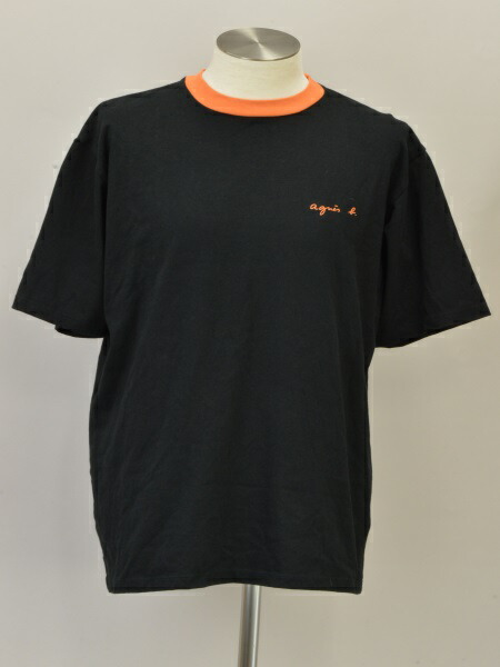 アニエスベー agnes b. Tシャツ/カットソー ロゴ 半袖 1サイズ ブラック メンズ F-S4500【中古：良品】【ブランド買取販売トリヴァンドラム】240810