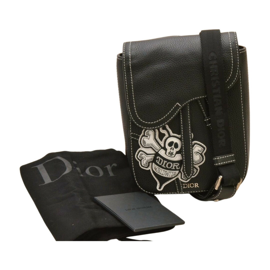 DIORディオール SHAWN STUSSY Bee レザー ショルダーバッグ クリスチャンディオール(Christian Dior)クリスチャンディオール