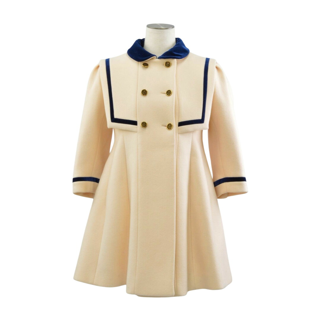 グッチ GUCCI ショートコート アウター セーラー ウール 36サイズ 633354 アイボリー×ネイビー レディース F-YA1226【中古：美品】【ブランド買取販売トリヴァンドラム】260227