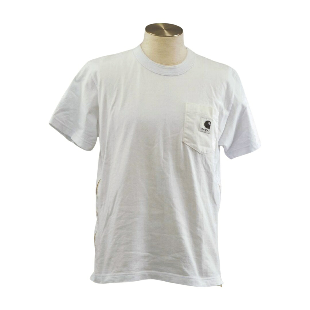サカイ カーハート コラボ sacai Carhartt Tシャツ 24-0725S サイドジップ 半袖 ホワイト 2サイズ メンズ F-M13926【中古】【ブランド買取販売トリヴァンドラム】260415|TRIVANDRUM