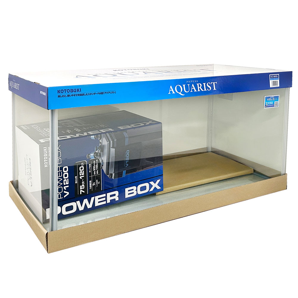 【送料無料】　コトブキ　９０ｃｍガラス水槽　外部フィルター付３点セット　【到着日時指定不可】【北海道・沖縄・離島、別途送料】
