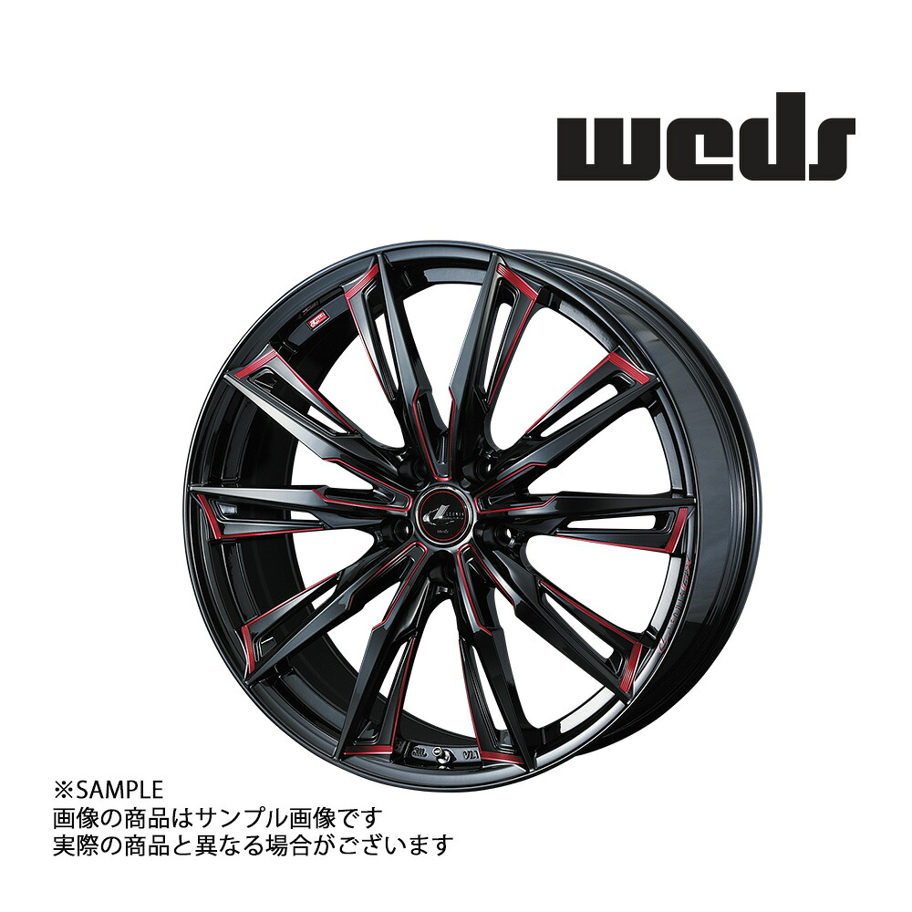 【特典付 】WEDS ウェッズ LEONIS レオニス GX 19x8.0 43 5H/114.3 BK/SC(RED) アルミ ホイール 1本 39390 (179132277