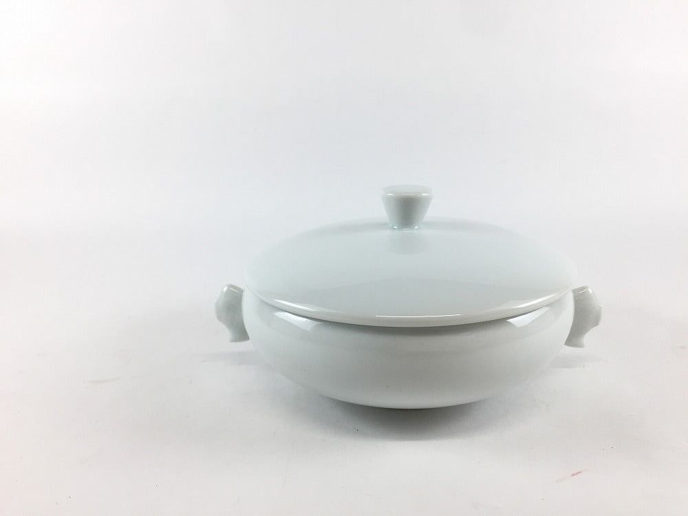 有田焼 瑞峯窯(原重製陶所) 11cm平ミニ蓋物(150cc)白磁【11cm 小鉢 ふた物 ふたもの 白い器】