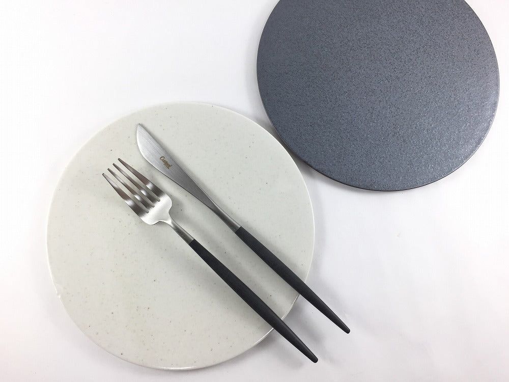 有田焼 瑞峯窯(原重製陶所) フラットプレート 21cm (鉄釉/土灰釉)【21cm 中皿 丸皿 平皿 プレート】