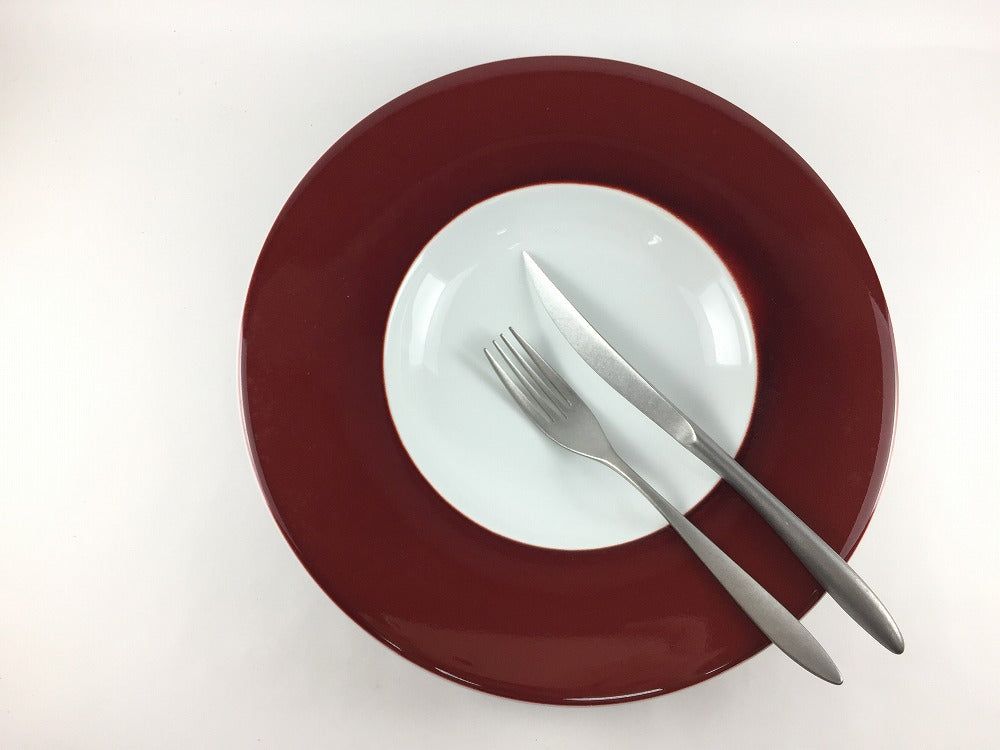 有田焼 四郎窯 270リム一皿(リム辰砂)