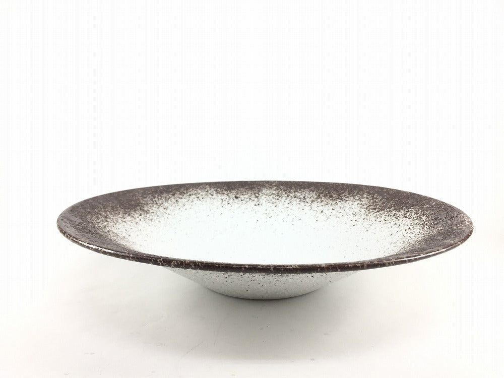有田焼 吉右衛門窯 泡化粧ライトブラウン9寸平鉢 28cm｜有田焼やきものギャラリー　つじ信
