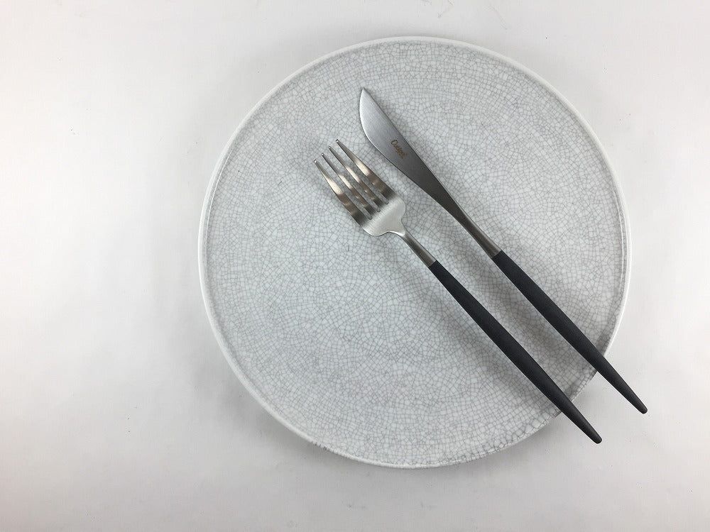 有田焼 瑞峯窯(原重製陶所) frame24cmプレート 墨貫入【24cm 大皿 中皿 丸皿 平皿 プレート】
