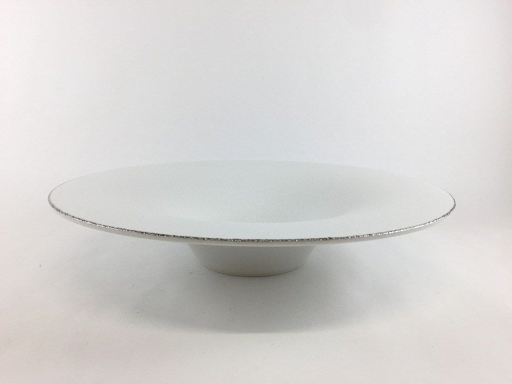 有田焼 金善窯 ウェーブ235 スノー渕銀 【23.5cm 皿 中鉢】