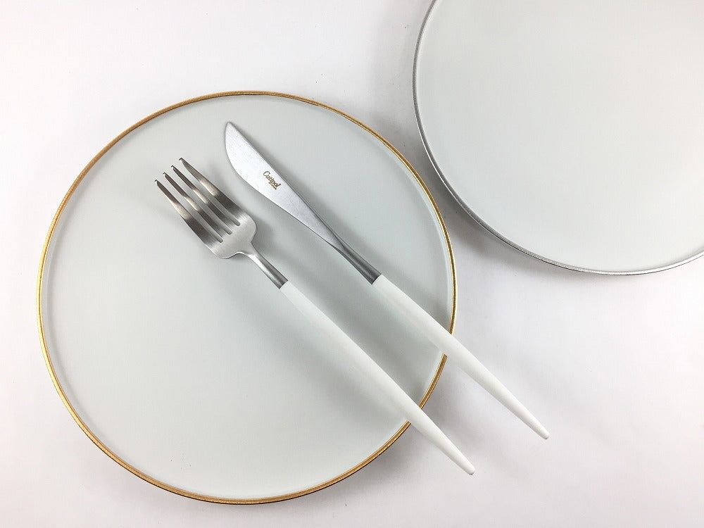 有田焼 瑞峯窯(原重製陶所) frame21cmプレート 練白 (金彩/ 銀彩)【21cm 皿 丸皿 平皿 中皿 縁付 白い器 金色 銀色 強化磁器】 7,590円