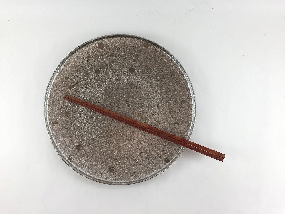 有田焼 瑞峯窯(原重製陶所) frame21糎一皿 石肌銀一点【中皿 丸皿 一皿】【石肌プラチナ一点.屋台骨21糎一皿】 皿・プレート-キッチン用品・食器・調理器具