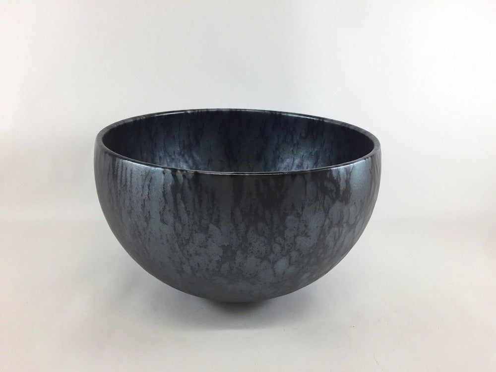 有田焼 金善窯 180サークルボール 黒サビ絞りマット【18cm 中鉢 ボウル ボール 麺鉢 丼 どんぶり 黒色】