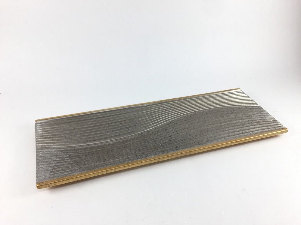 有田焼 錦右エ門陶苑 30cm波長皿.渕金プラチナ【30cm 長皿 平皿/大皿】【錦右衛門窯】