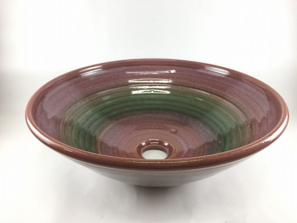 【訳あり品】有田焼 34cm手洗い鉢(ピンク/青緑吹)【アウトレット】 10,534円