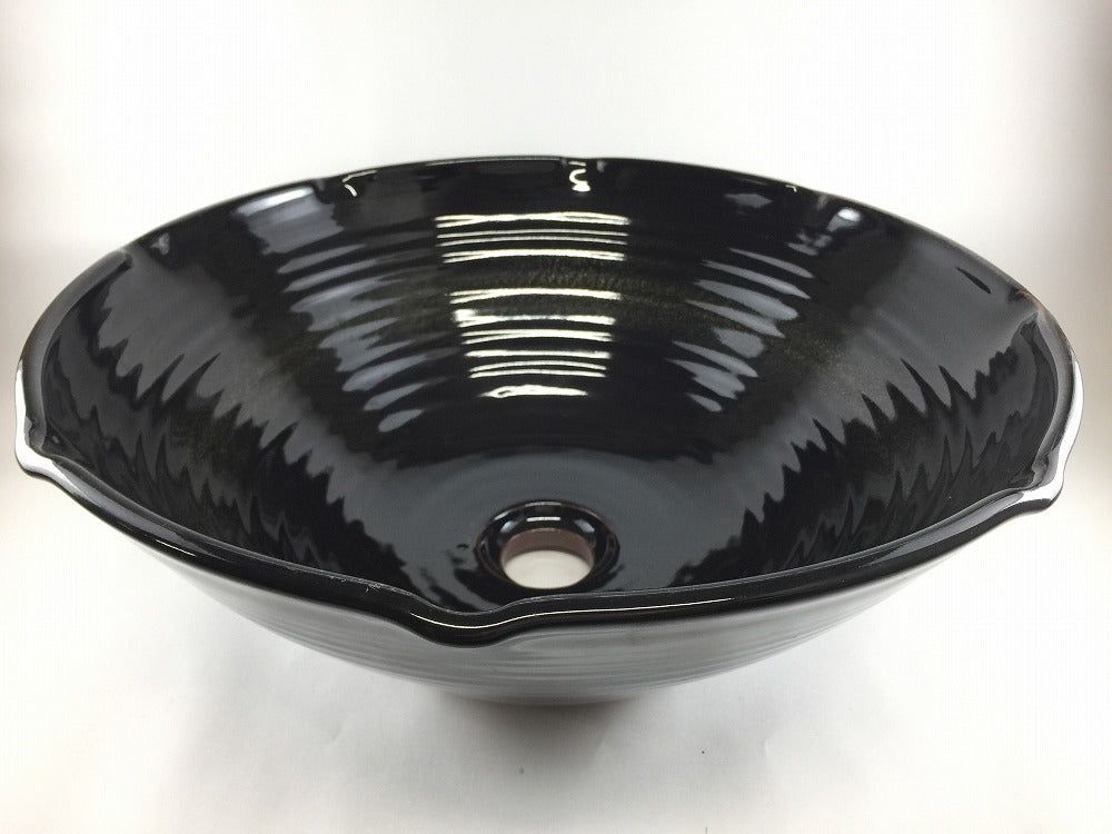 【訳あり品】有田焼 38cm花型手洗い鉢 月夜【洗面鉢/手洗い鉢/植木鉢】【アウトレット】｜有田焼やきものギャラリー　つじ信 12,636円