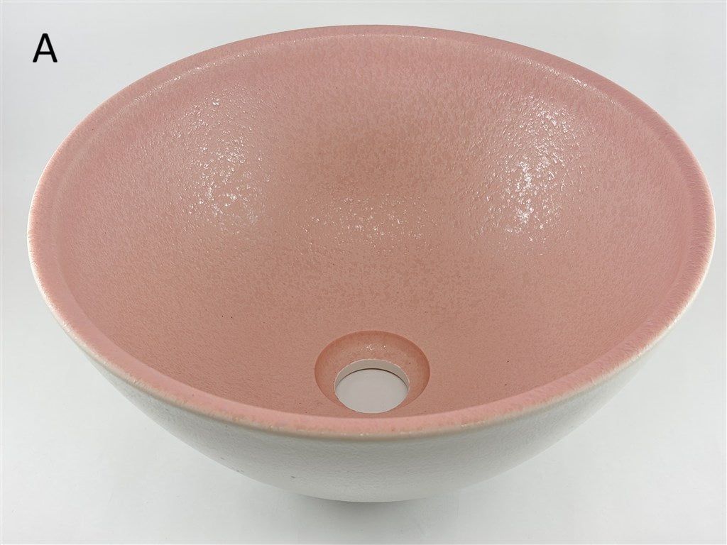 有田焼32cm手洗い鉢.石焼内ピンク (A/B)【手洗い鉢/手洗鉢/植木鉢/洗面鉢】｜有田焼やきものギャラリー　つじ信 16,380円