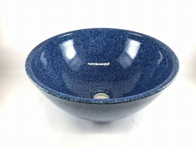 有田焼 32糎手洗鉢.青呉須吹【室内用便器鉢/手洗鉢/鉢/洗面鉢】 木材・建築資材・設備-洗面ボウル-花・ガーデン・DIY