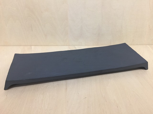 有田焼 李荘窯 40糎鮨皿.まっ黒【長皿 お皿 弥助皿 40糎 黒いこと】