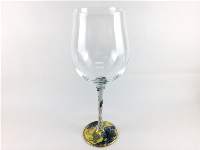 【専用化粧箱入】有田焼 福泉窯 ARITAワイングラス400cc黄葡萄【酒器 グラス カップ 和風 カクテル ワイン 盃 400cc 400ml ブランド 贈り物 喜ばれる 父の日 母の日 プレゼント】【ハイレグワイングラス小.黄葡萄】【送料無料】｜有田焼やきものギャラリー　つじ信