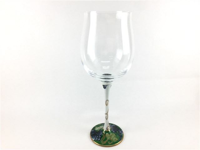 【専用化粧箱入】有田焼 福泉窯 ARITAワイングラス400cc緑葡萄【酒器 グラス カップ カクテル ワイン 盃 400cc 400ml ブランド 贈り物 喜ばれる 父の日 母の日 プレゼント 和風】【ハイレグワイングラス小.緑葡萄】【有田浪漫ハイレグワイングラス小.染錦緑葡萄】
