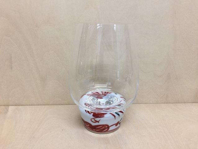 【専用化粧箱入】有田焼 福泉窯 ARITAゆらりグラス 450cc赤絵錦剣先万歴【酒器 カクテル ワイン 盃 450cc 450ml 贈り物 喜ばれる 父の日 母の日 お祝い 誕生日 プレゼント】【ゆらりんグラス赤絵錦剣先万歴】【送料無料】
