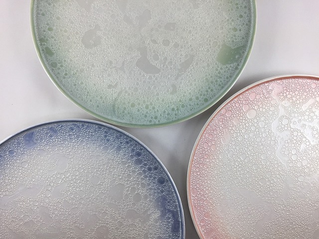 楽天市場】有田焼 やま平窯 frame30cmプレート(青泡)【ラウンド