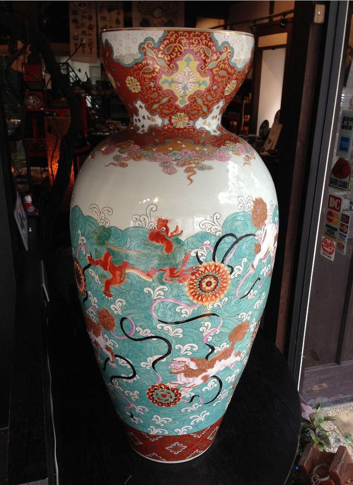 【美品　商品)大壺　多色風景画の陶器壺 古丹波自然釉大壺 | 古窯 | 冨江洗心堂オンラインショップ
