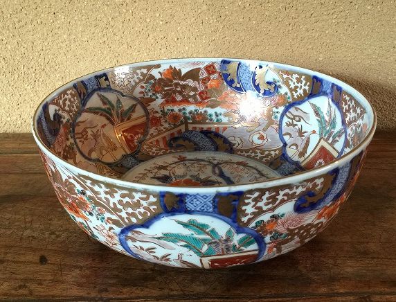 古伊万里 鉢 古伊万里 28.3cm大鉢 大平鉢/深鉢/骨董品/アンティーク/菓子鉢