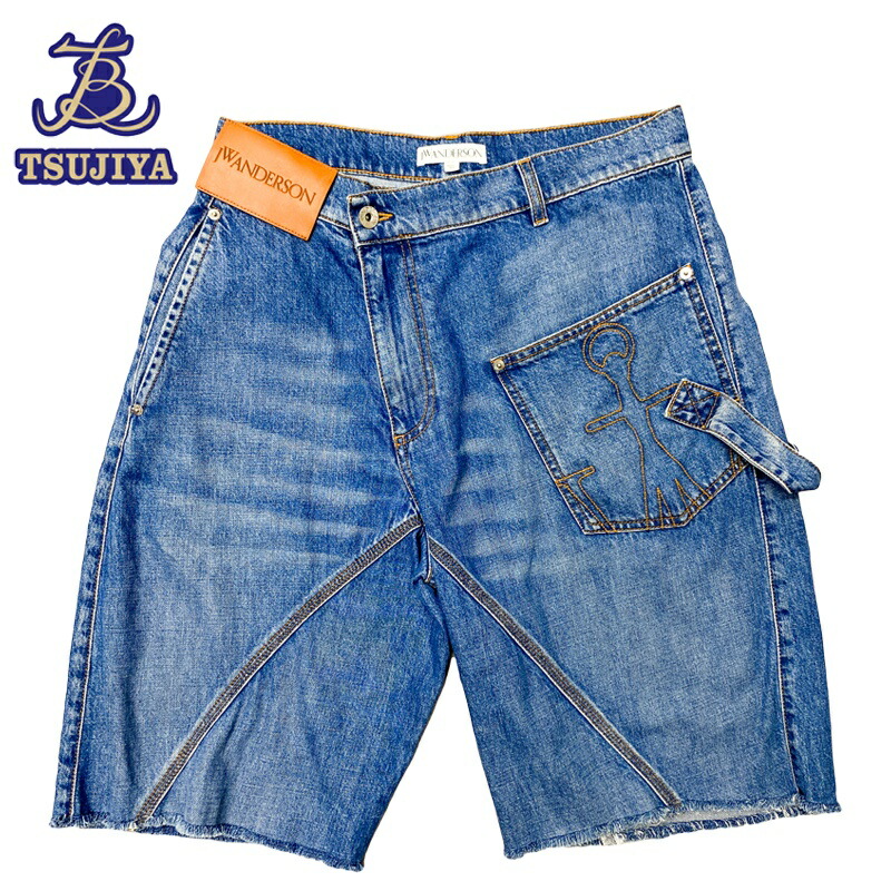 【中古AB】J.W.Anderson ジェイダブリューアンダーソン ツイストワークウェア デニムハーフパンツ インディゴ #30 【辻屋質店A3743】【質屋出品】