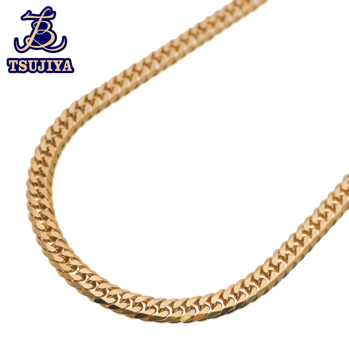 【中古AB】【代引き不可】K18喜平ネックレス6面カットダブル中折れ式クラスプ50cm 50.4g 旗印あり(辻屋質店J2834)(質屋出品)｜辻屋質店