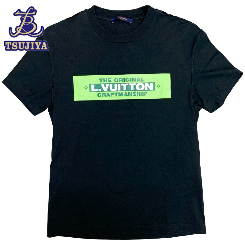 【中古AB】LouisVuitton ルイヴィトン クラフトマンシップ Tシャツ 半袖 ブラック メンズ #XS 【辻屋質店A3853】【質屋出品】