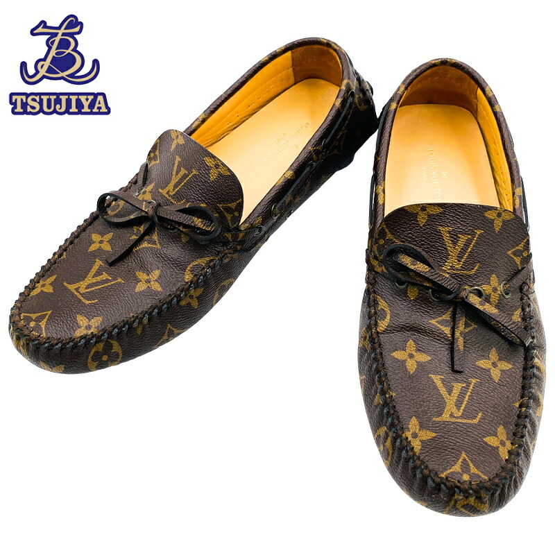 【中古AB】LouisVuitton ルイヴィトン ドライビングシューズ モノグラム ＃7【辻屋質店A3807】【一六銀行見せびらかす】