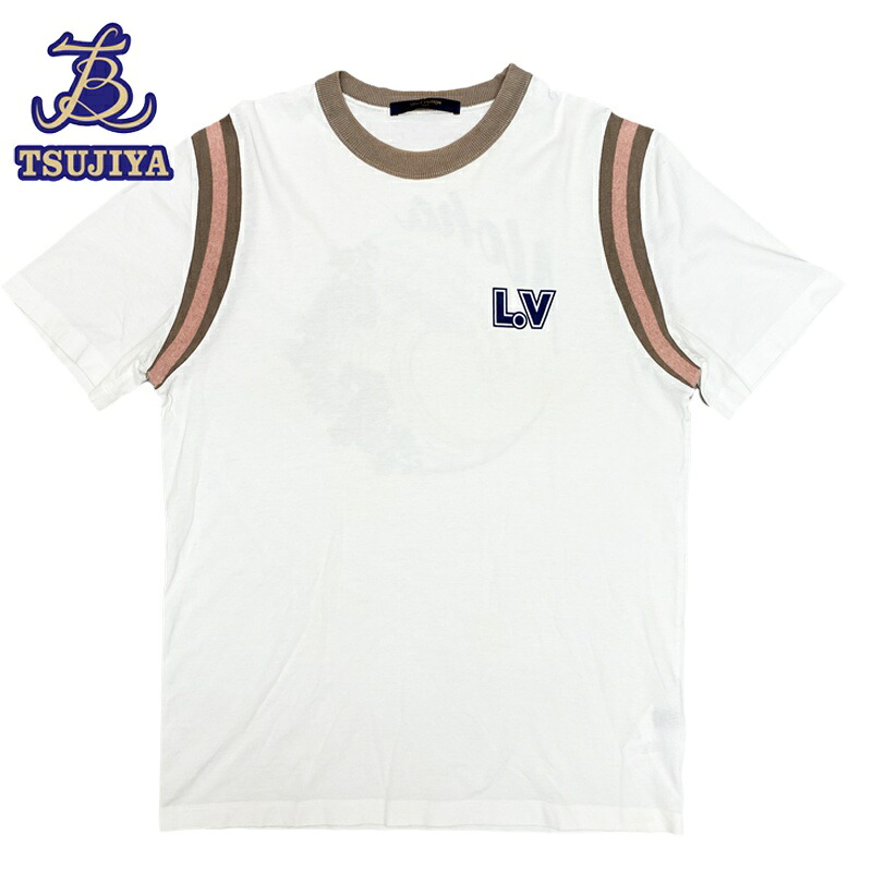 【中古AB】【レタパ送りとどける 同梱不可】LouisVuitton ルイヴィトンアロハロゴプリントプルオーバー白いこと メンズ M大きさ辻屋質店A3841)(一六銀行見せびらかす)**