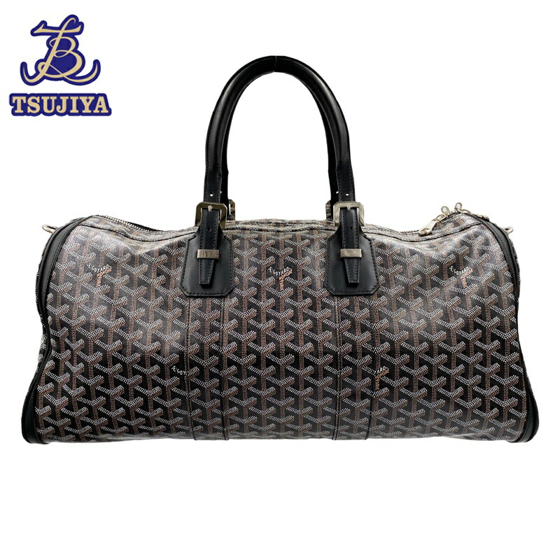 【中古A】GOYARD ゴヤール クロワージュ50 ボストンバッグ ブラック 【辻屋質店B3465】【質屋出品】