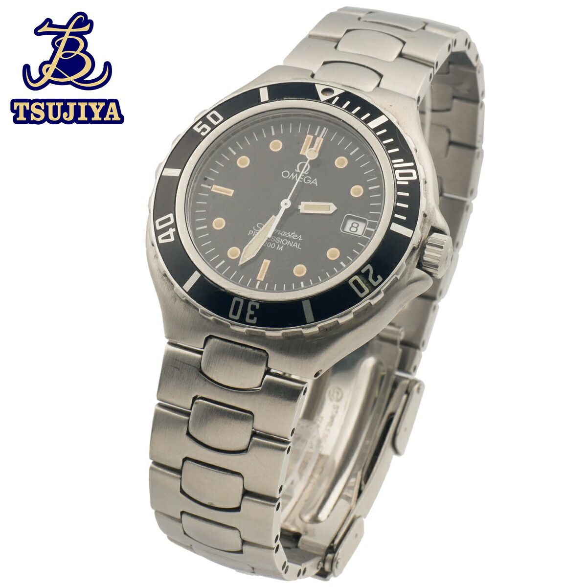 【中古AB】 OMEGA オメガ シーマスター プロフェッショナル200m 2850.50 メンズウォッチ ブラック文字盤 クォーツ (辻屋質店W1460)(質屋出品)