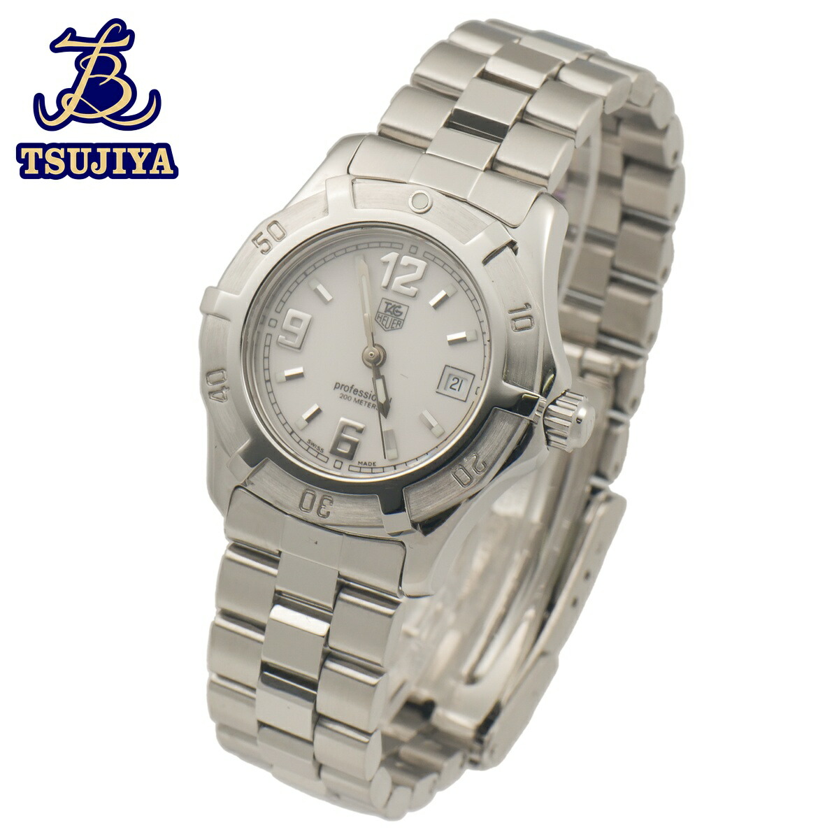 【中古A】【美品】 TAGHEUER タグホイヤー プロフェッショナル200 WN1311 レディースウォッチ ホワイト文字盤 クォーツ (辻屋質店W1477)(質屋出品)**