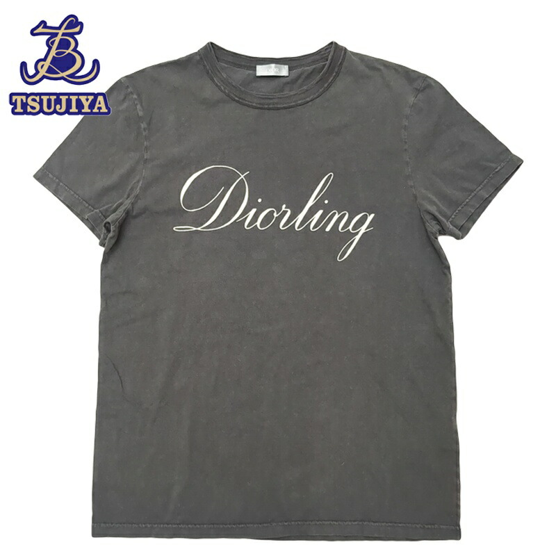 【中古AB】Dior ディオール 半袖Tシャツ Diorling ディオリン メンズ グレー 543J668B0817 #S 【辻屋質店A3945】【質屋出品】