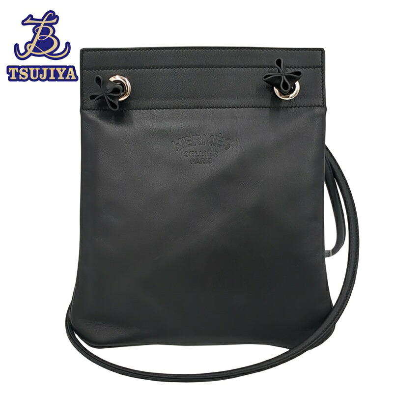 【中古A】HERMES エルメス サックアリーヌミニ ショルダーバッグ ノワール(黒いこと)【辻屋質店B3546】【一六銀行見せびらかす】**