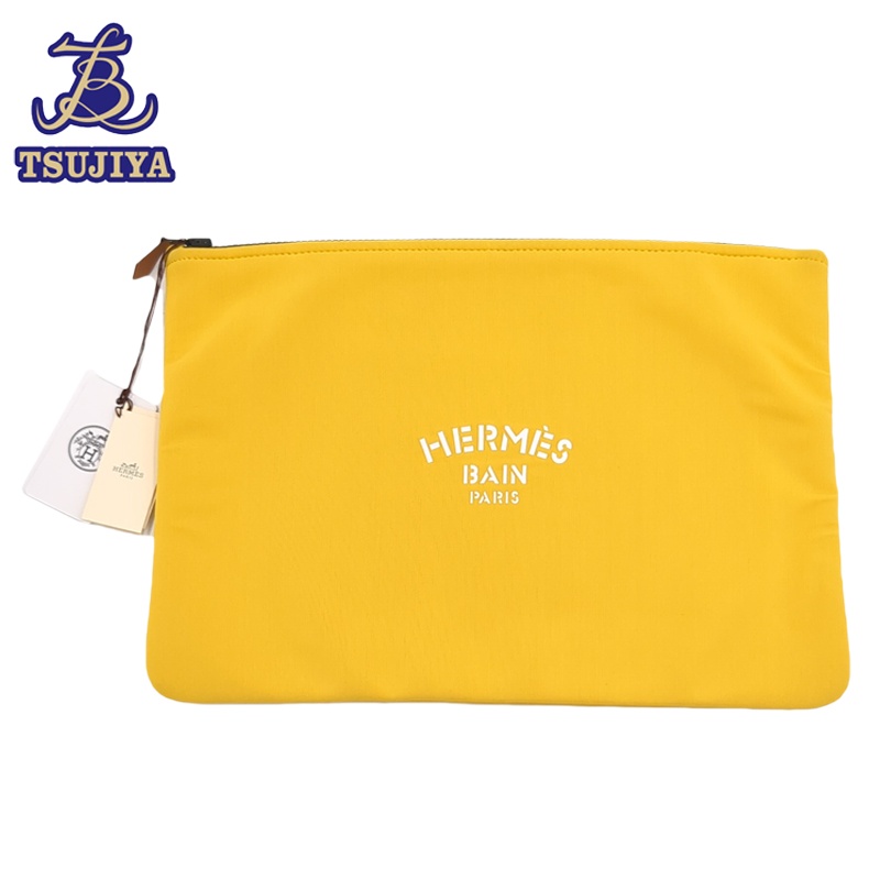 【展示品 新品同様】HERMES エルメス ネオバンGM クラッチバッグ ポーチ イエロー【辻屋質店B3552】【質屋出品】｜辻屋質店
